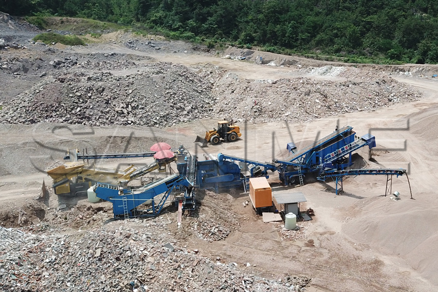 浙江省東陽市移動式建筑垃圾資源化生產線現場 浙江省東陽市移動式建筑垃圾資源化生產線現場