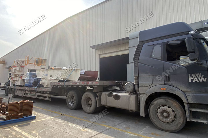 新年發(fā)貨忙｜上海山美股份高性能破碎篩分裝備發(fā)往安徽銅陵，服務(wù)于當(dāng)?shù)啬戤a(chǎn)300萬噸骨料生產(chǎn)線