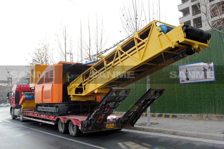 顛覆傳統(tǒng)裝車方式，山美履帶式取料機助您實現(xiàn)降本增效、節(jié)能減排！